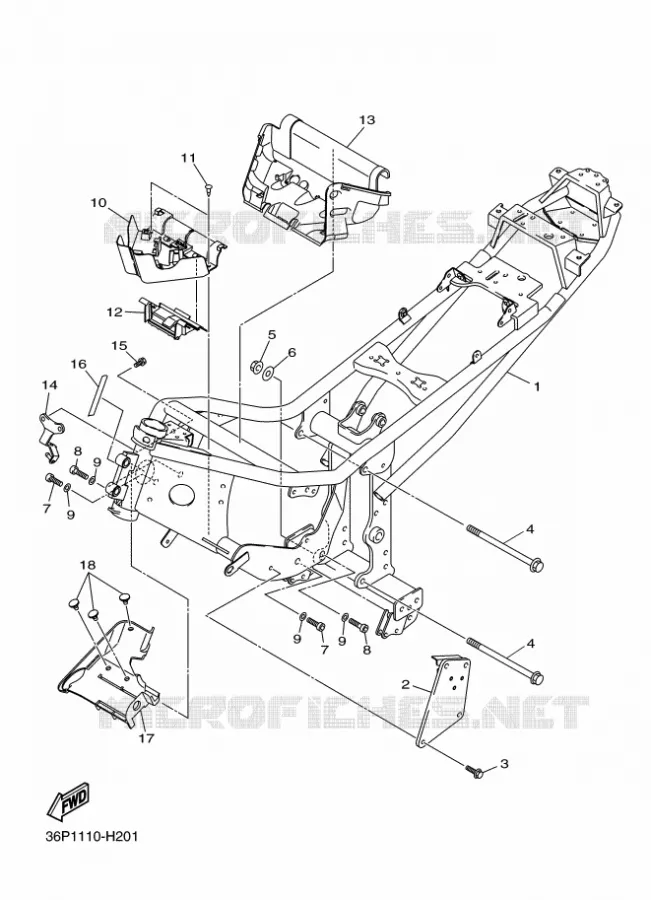 CADRE Yamaha MOTO 600 2011 XJ6  XJ6FA