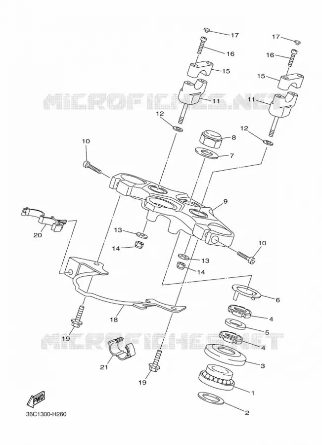 DIRECTION Yamaha MOTO 600 2011 XJ6  XJ6FA