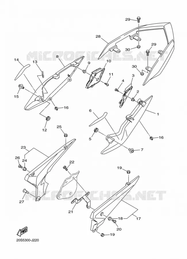 COUVERCLE LATERAL Yamaha MOTO 600 2011 XJ6  XJ6N