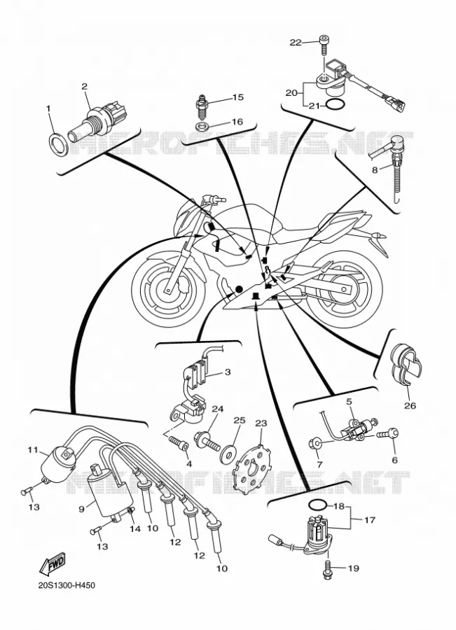 PARTIE ELECTRIQUE 1 Yamaha MOTO 600 2011 XJ6  XJ6N