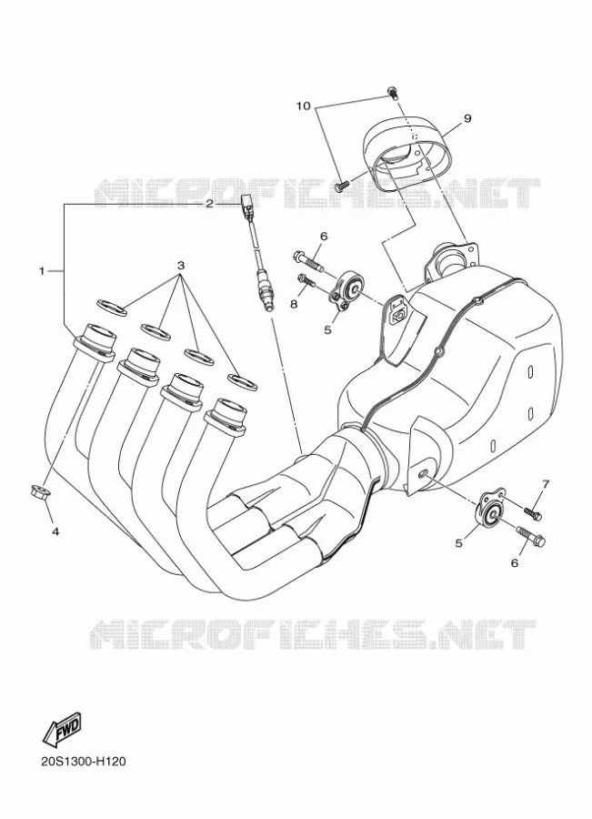 ECHAPPEMENT Yamaha MOTO 600 2011 XJ6  XJ6S