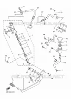 MAITRE CYLINDRE DE FREIN ARRIERE pour Yamaha DIVERSION 600 ABS de 2011