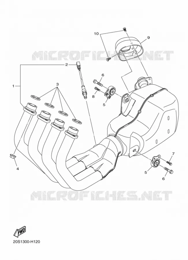 ECHAPPEMENT Yamaha MOTO 600 2011 XJ6  XJ6SA