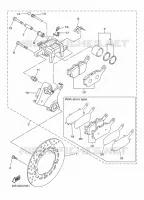 ETRIER DE FREIN ARRIERE pour Yamaha DIVERSION 600 ABS de 2011