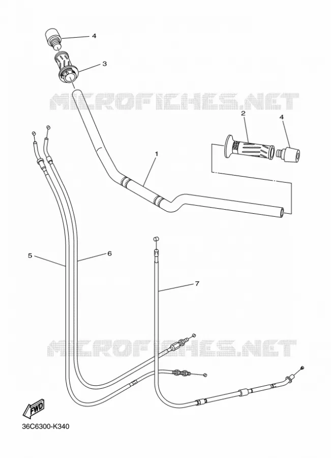 GUIDON ET CABLES Yamaha MOTO 600 2011 XJ6  XJ6SA