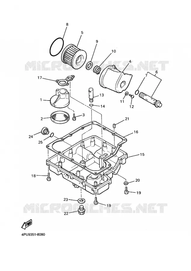 FILTRE A HUILE Yamaha MOTO 1300 2011 XJR  XJR1300