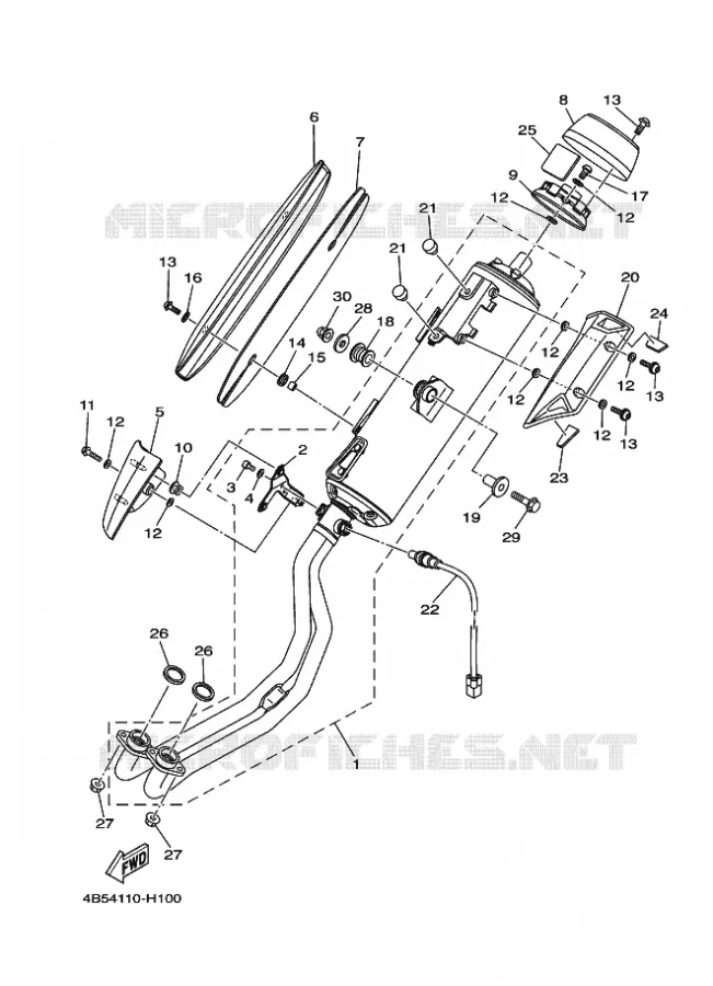 ECHAPPEMENT Yamaha SCOOTER 500 2011 TMAX  XP500 TMAX