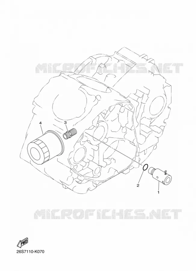 FILTRE A HUILE Yamaha MOTO 950 2011 MIDNIGHT STAR  XVS950A