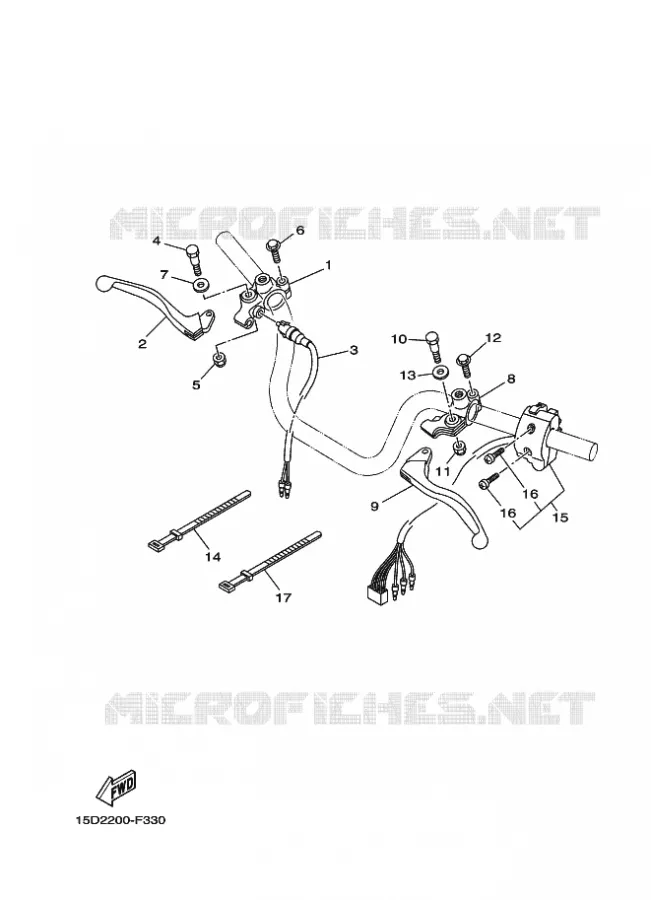 COMMODO / LEVIER Yamaha MOTO 110 2011 Autres modeles  YD110S CRUX