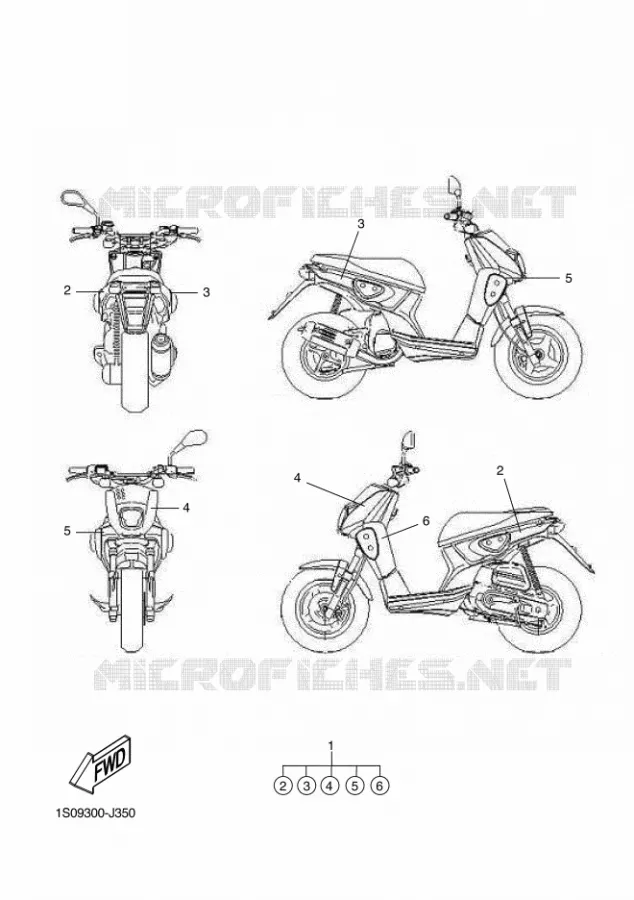 EMBLEME Yamaha SCOOTER 50 2011 SLIDER STUNT  EW50N SLIDER