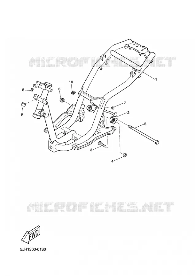 CADRE Yamaha SCOOTER 50 2011 SLIDER STUNT  EW50N SLIDER