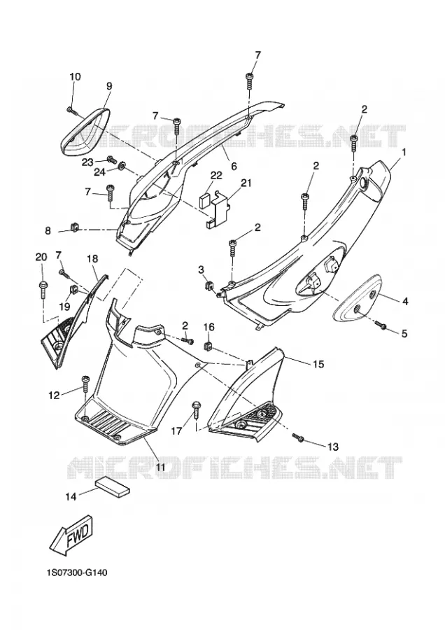 COUVERCLE LATERAL Yamaha SCOOTER 50 2011 STUNT NAKED  EW50N STUNT NAKED