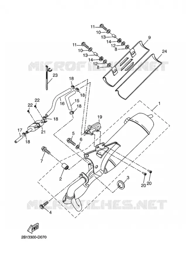 ECHAPPEMENT Yamaha SCOOTER 50 2011 STUNT NAKED  EW50N STUNT NAKED