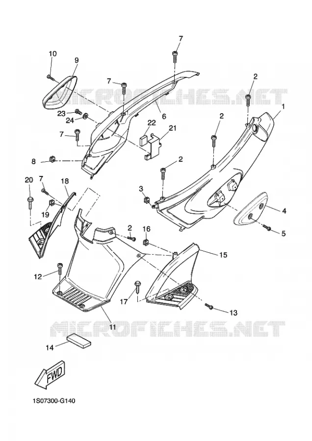 COUVERCLE LATERAL Yamaha SCOOTER 50 2011 STUNT NAKED  EW50N STUNT NAKED