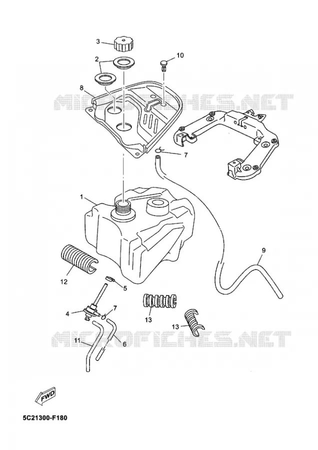 RESERVOIR A ESSENCE Yamaha SCOOTER 50 2011 NEOS  YN50 NEO'S