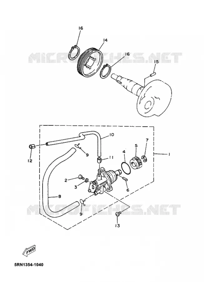 POMPE A HUILE Yamaha SCOOTER 50 2011 NEOS  YN50 NEO'S