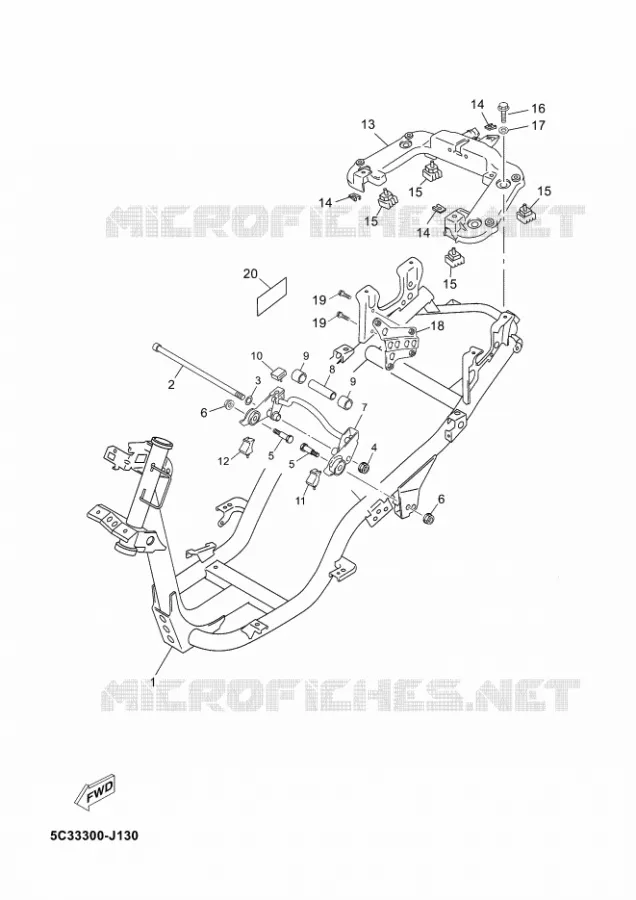 CADRE Yamaha SCOOTER 50 2011 NEOS 4T  YN50F NEO'S