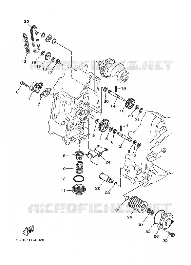 POMPE A HUILE Yamaha SCOOTER 400 2011 MAJESTY  YP400