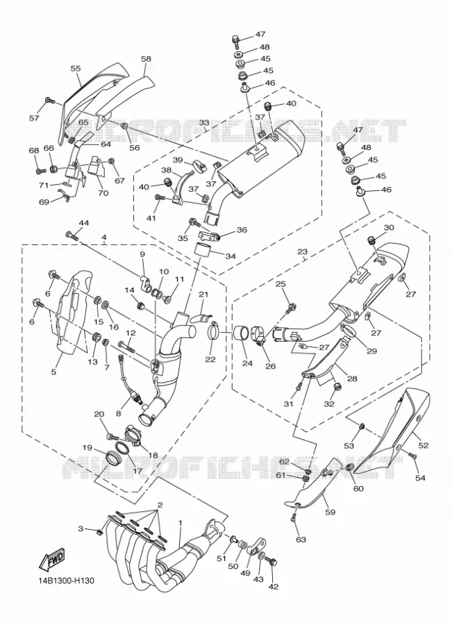ECHAPPEMENT Yamaha MOTO 1000 2011 R1  YZF-R1 R1
