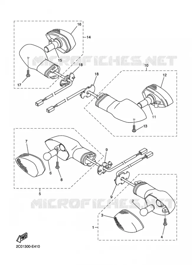 CLIGNOTANT Yamaha MOTO 1000 2011 R1  YZF-R1 R1