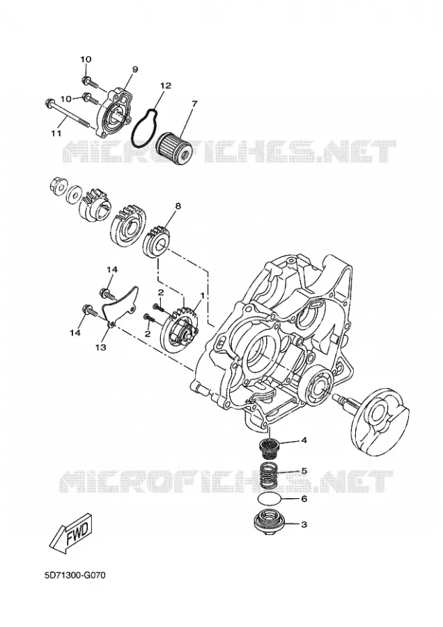 POMPE A HUILE Yamaha MOTO 125 2011 R125  YZF-R125
