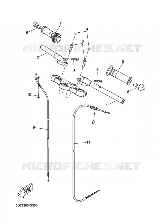 GUIDON ET CABLES Yamaha MOTO 125 2011 R125  YZF-R125