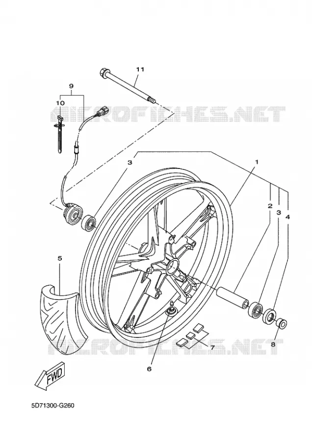 ROUE AVANT Yamaha MOTO 125 2011 R125  YZF-R125