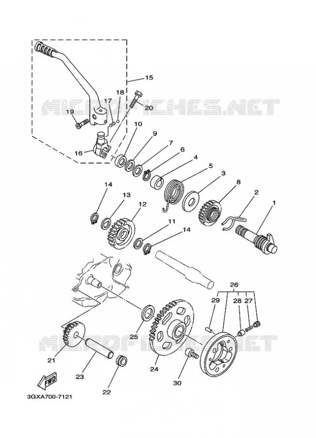 DEMARREUR Yamaha MOTO 200 2012 AG  AG200F