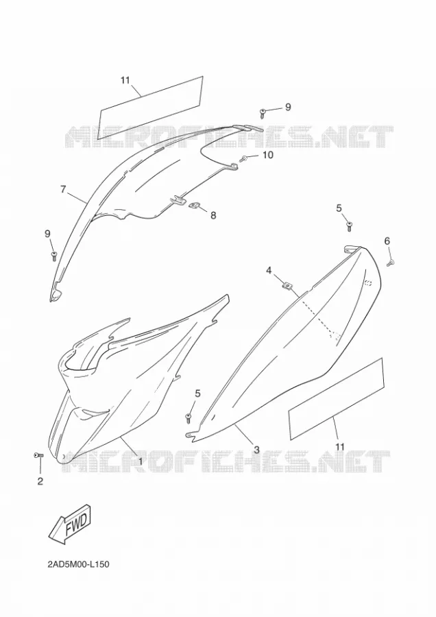 COUVERCLE LATERAL Yamaha SCOOTER 50 2012 MACH  CS50