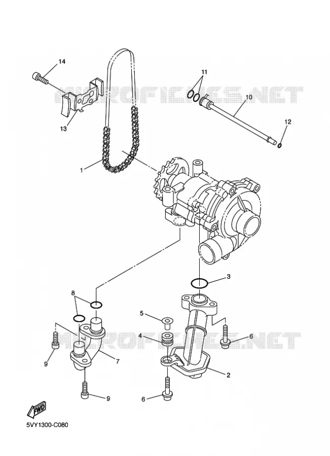 POMPE A HUILE Yamaha MOTO 1000 2012 FZ1 ABS  FZ1-NA