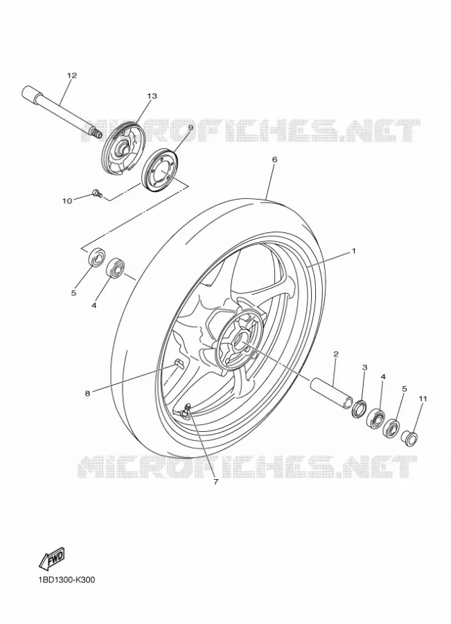 ROUE AVANT Yamaha MOTO 800 2012 FZ8 ABS  FZ8-NA