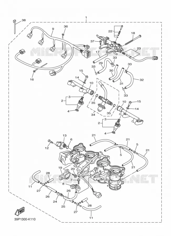ADMISSION 2 Yamaha MOTO 800 2012 FZ8 ABS  FZ8-NA