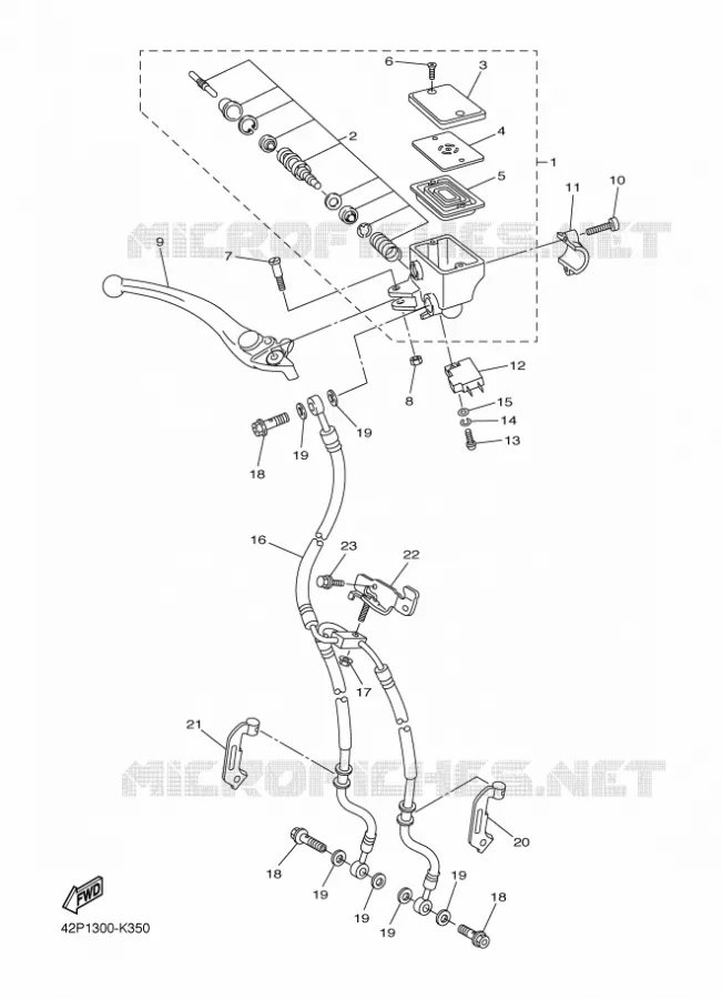 MAITRE CYLINDRE DE FREIN AVANT Yamaha MOTO 800 2012 FAZER  FZ8-S