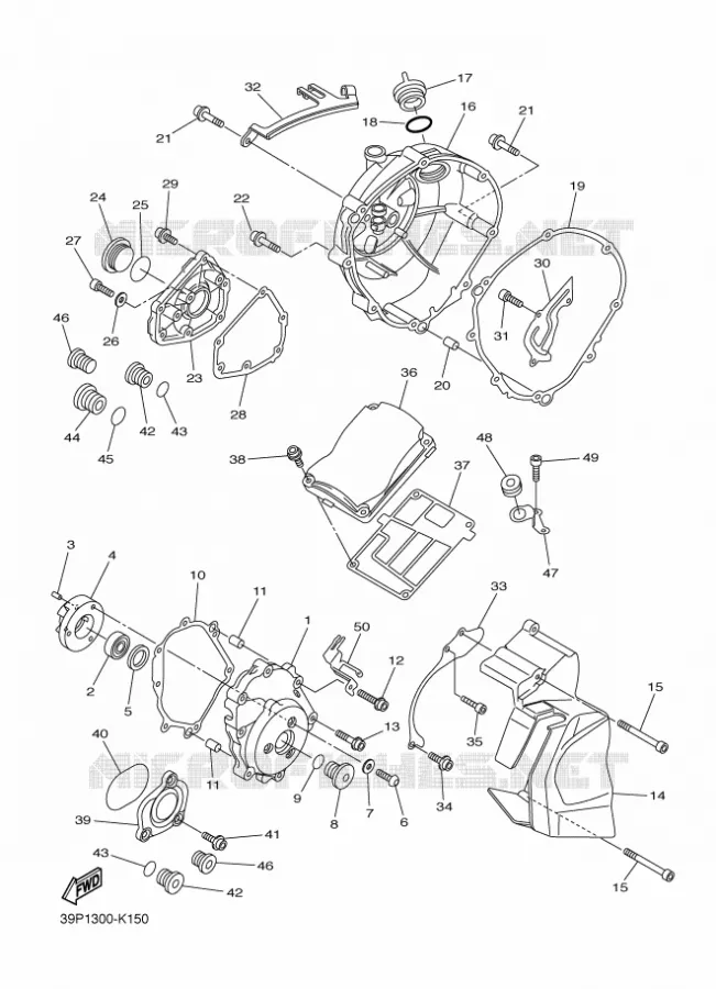 CARTER - MOTEUR 1 Yamaha MOTO 800 2012 FAZER  FZ8-S
