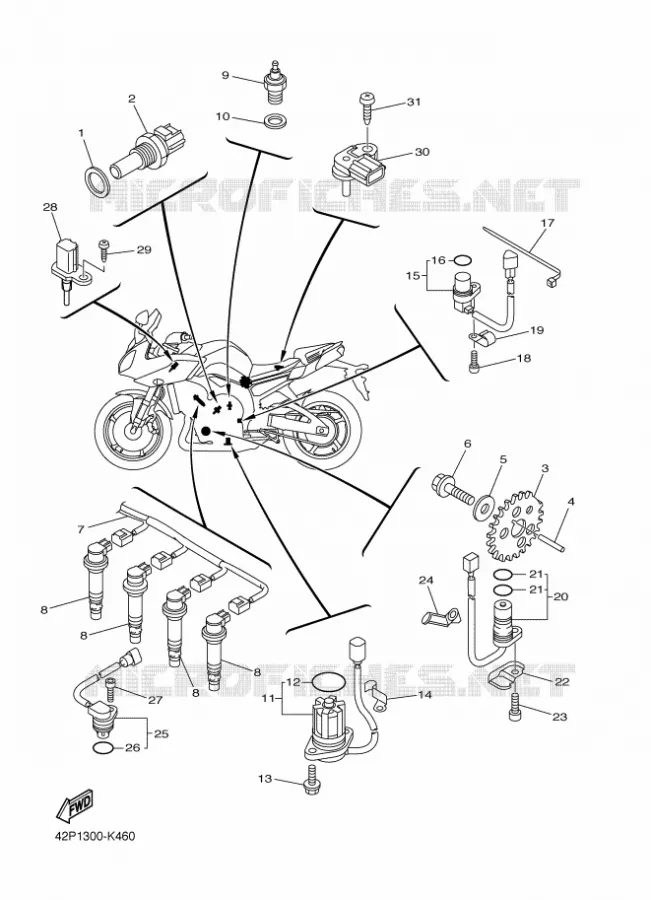 PARTIE ELECTRIQUE 1 Yamaha MOTO 800 2012 FAZER  FZ8-S
