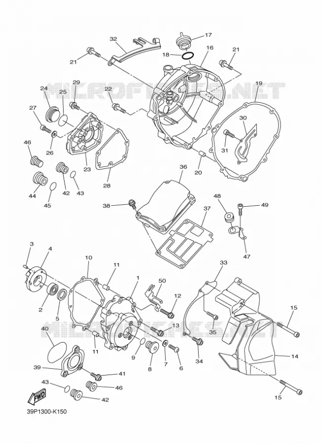 CARTER - MOTEUR 1 Yamaha MOTO 800 2012 FAZER  FZ8-S