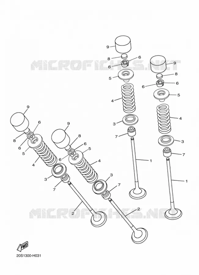 SOUPAPE Yamaha MOTO 800 2012 FAZER ABS  FZ8-SA