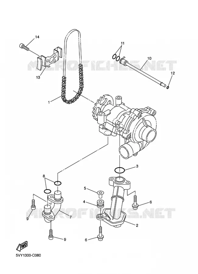 POMPE A HUILE Yamaha MOTO 800 2012 FAZER ABS  FZ8-SA