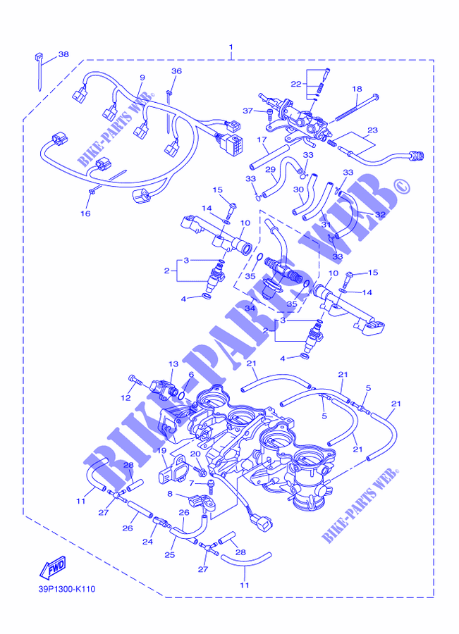 ADMISSION 2 pour Yamaha FZ8SA de 2012