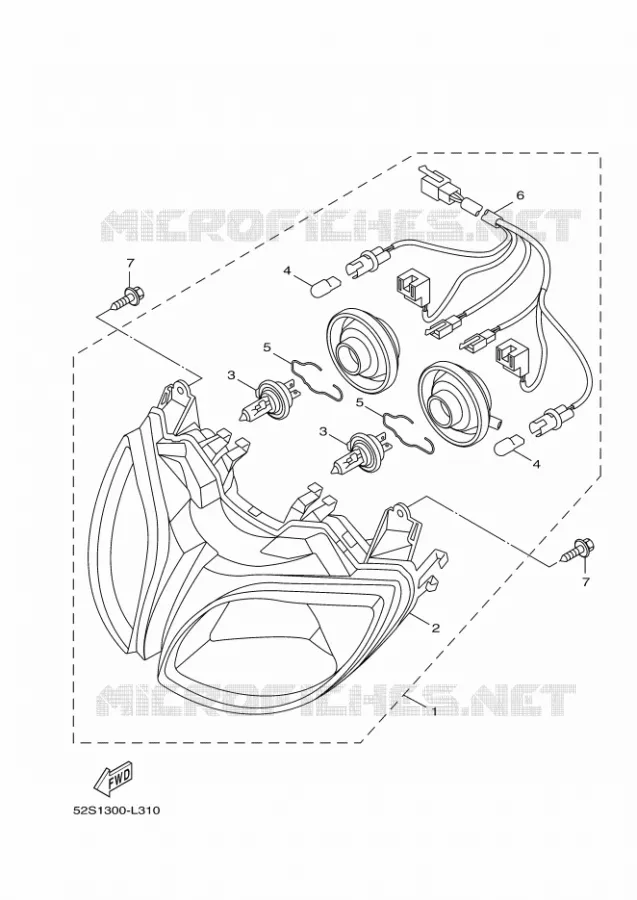 PHARE  Yamaha SCOOTER 125 2012 OCEO  HW125 OCEO