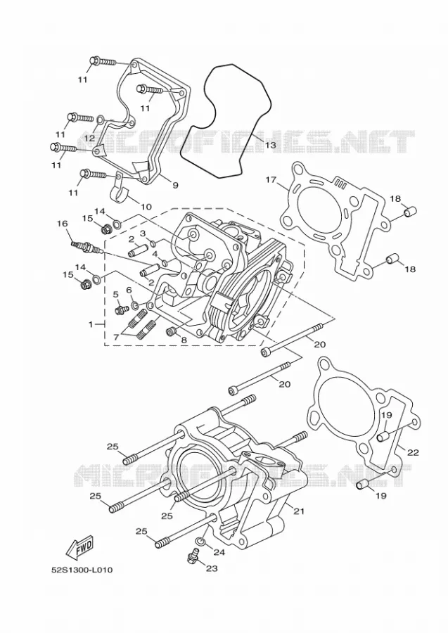 CYLINDRE Yamaha SCOOTER 150 2012 XENTER  HW151