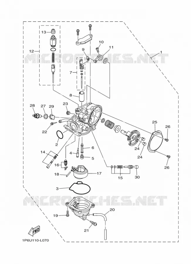 CARBURATEUR Yamaha MOTO 50 2012 TTRE  TT-R50E