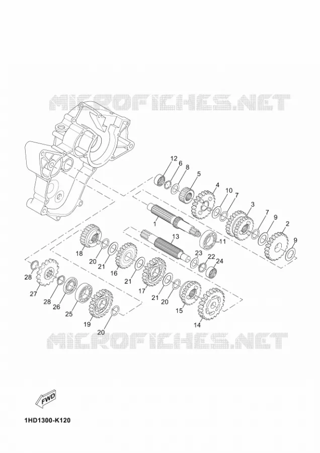 TRANSMISSION Yamaha MOTO 50 2012 TZR  TZR50