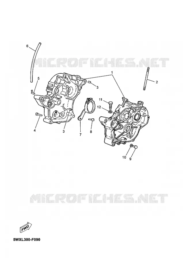 CARTER MOTEUR Yamaha MOTO 50 2012 TZR  TZR50