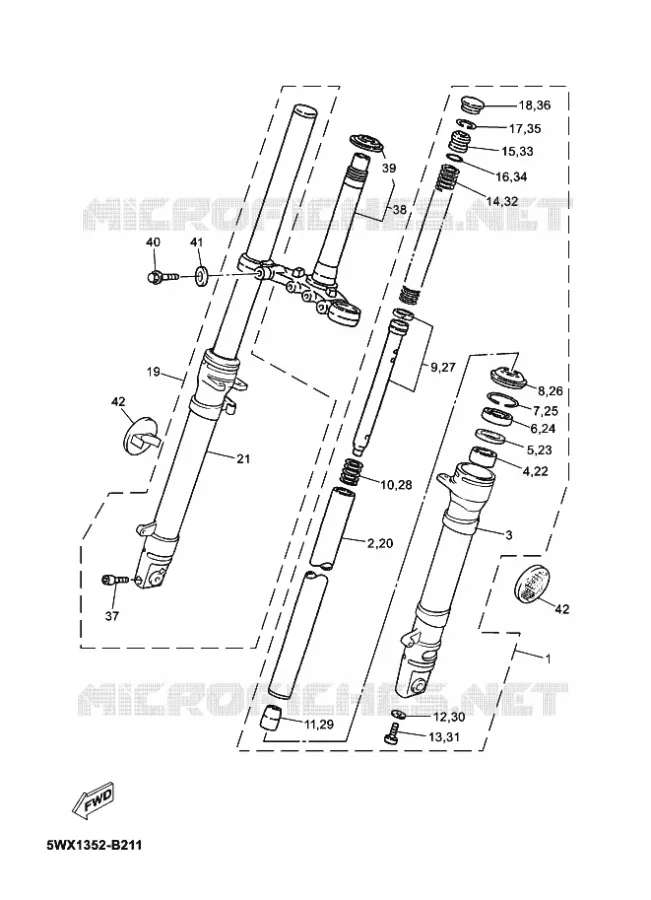 FOURCHE Yamaha MOTO 50 2012 TZR  TZR50