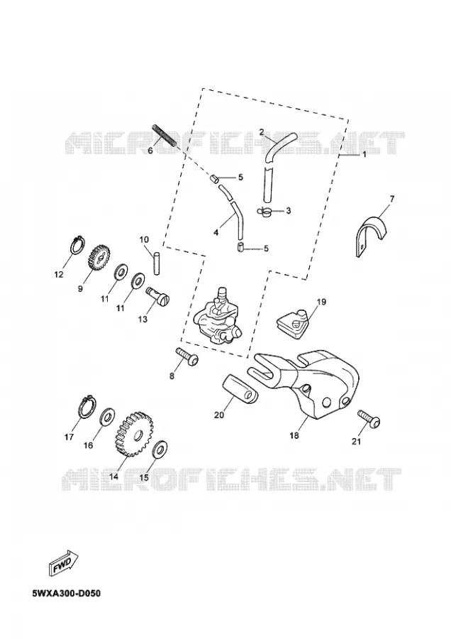 Pompe à Eau Pour Yamaha TZR 50 2T - Modèles 2008 à 2016 - Occasion En état Opérationnel