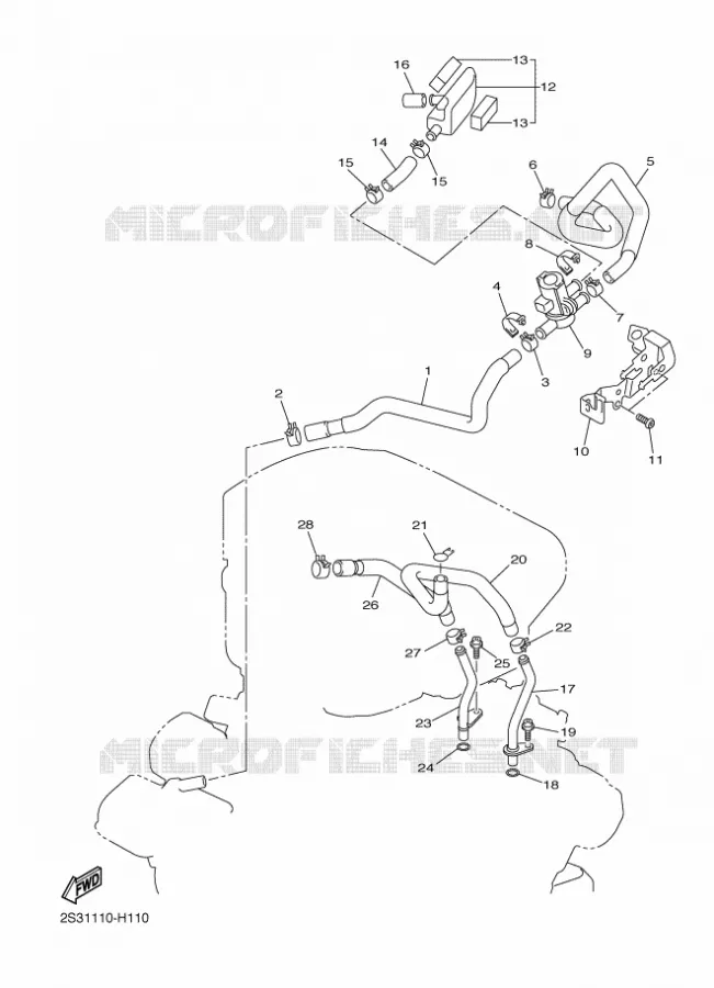 SYSTÈME D'ADMISSION D'AIR AIS Yamaha MOTO 1700 2012 VMAX  VMX17