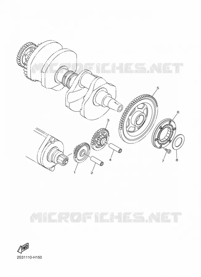 EMBRAYAGE DE DEMARREUR Yamaha MOTO 1700 2012 VMAX  VMX17
