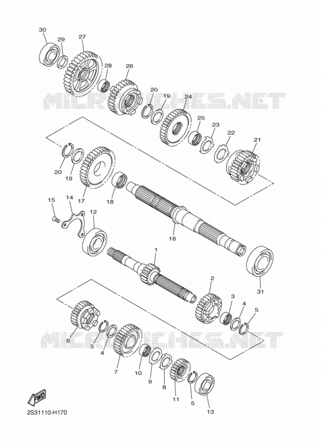 TRANSMISSION Yamaha MOTO 1700 2012 VMAX  VMX17
