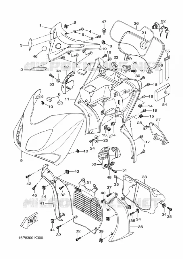 PROTEGE JAMBES Yamaha SCOOTER 125 2012 XCITY  VP125 XCITY